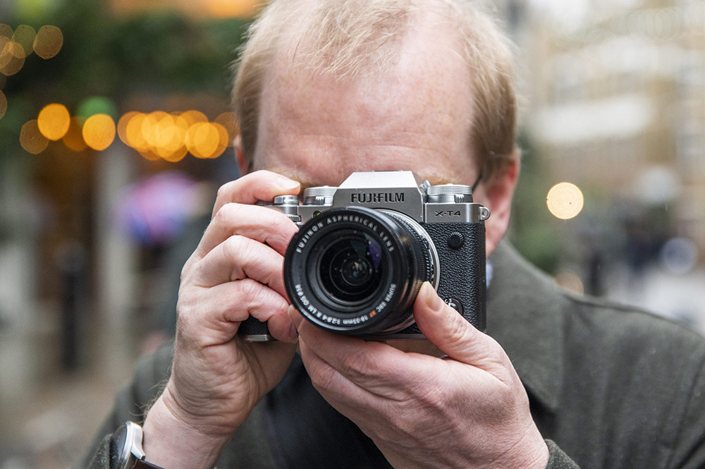 Fujifilm X-T4 in hand