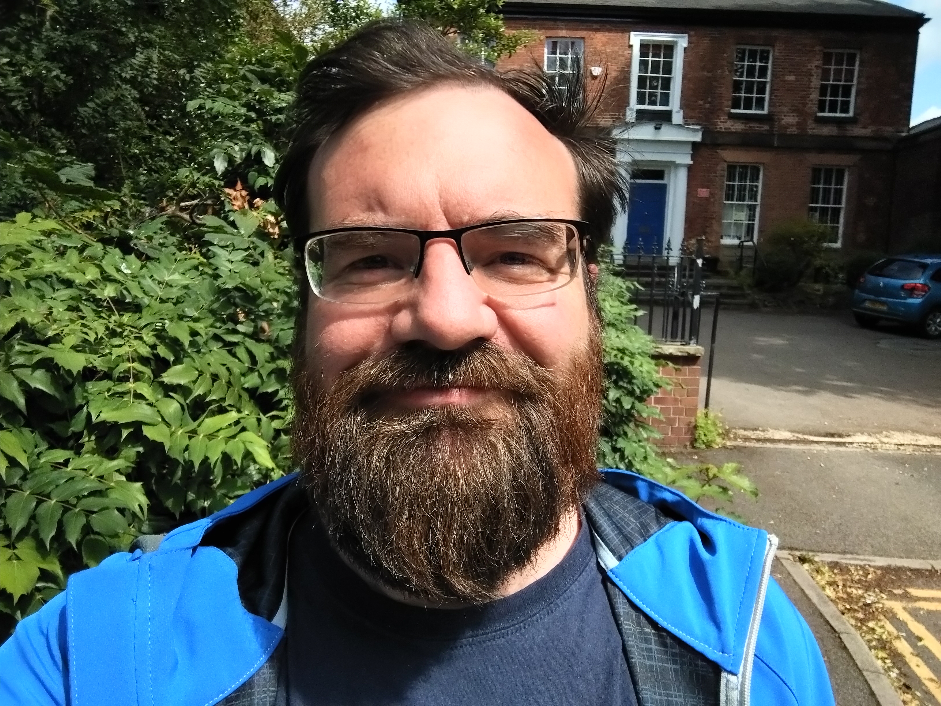 Selfie taken with the Sony Xperia 10 V. The photo taken immediately after this lacked the same dynamic range.