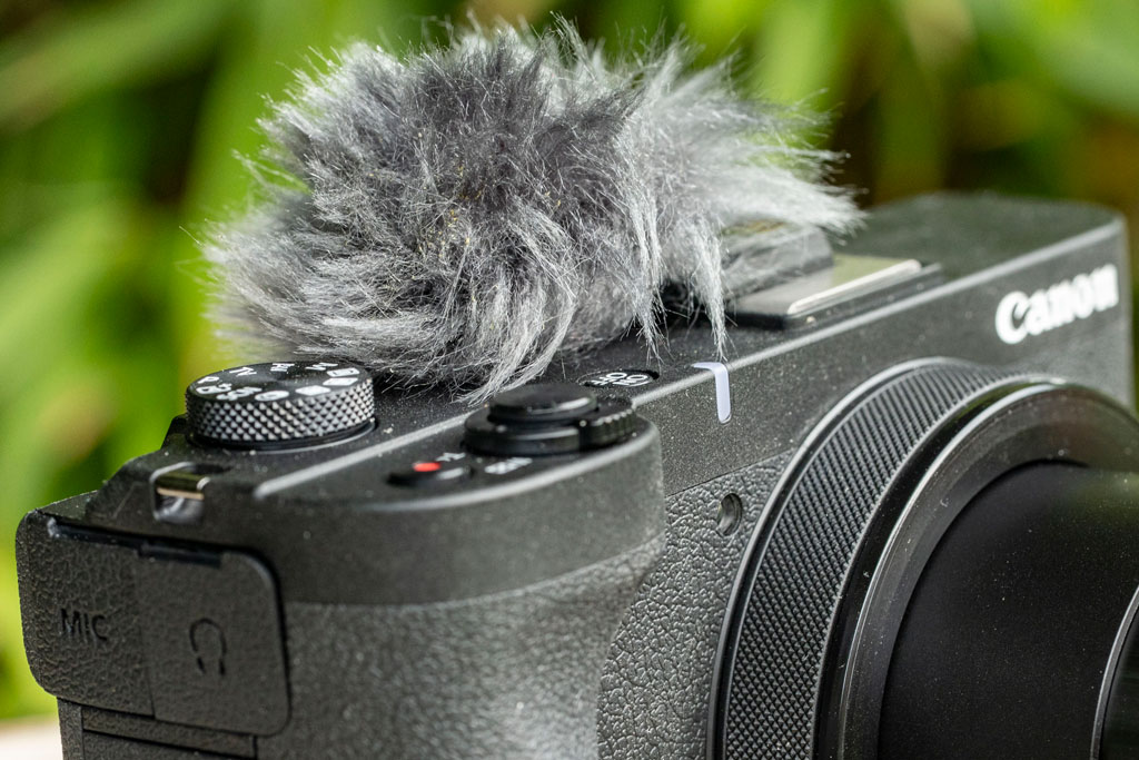 Canon PowerShot V1 windshield.